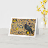 Halloween Raven Kaart (Gele Bloem)