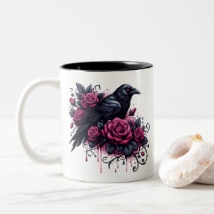 Halloween Raven Koffiekop Tweekleurige Koffiemok