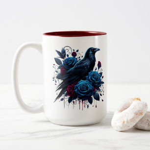 Halloween Raven Koffiekop Tweekleurige Koffiemok