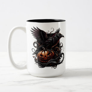 Halloween Raven Koffiemok Tweekleurige Koffiemok