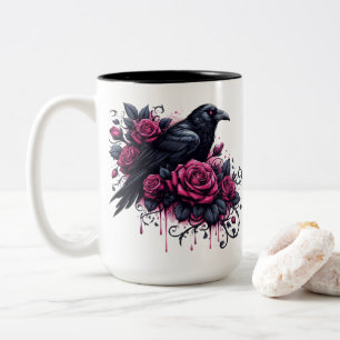 Halloween Raven Koffiemok Tweekleurige Koffiemok