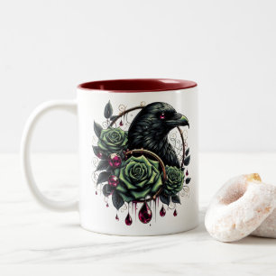 Halloween Raven Koffiemok Tweekleurige Koffiemok