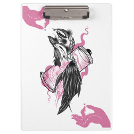 Halloween Raven met Lotus Hands Art Spiral Notebo Klembord