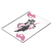 Halloween Raven met Lotus Hands Art Spiral Notebo Notitieboek (Linkerzijde)