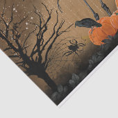 Halloween Raven Moon Skeleton Pumpkin Tissuepapier (Detail)