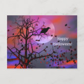 Halloween Raven Night Briefkaart (Voorkant)