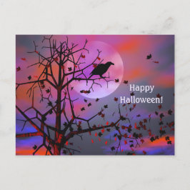 Halloween Raven Night Briefkaart