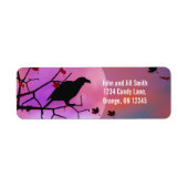 Halloween Raven Night Etiket (Voorkant)