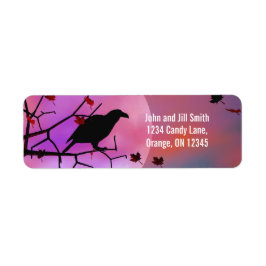 Halloween Raven Night Etiket