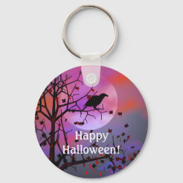 Halloween Raven Night Sleutelhanger
