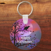 Halloween Raven Night Sleutelhanger (Voorkant)