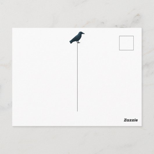 Halloween Raven: Nooit zeggen (niet E.A. Poe's) Briefkaart (Achterkant)