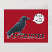 Halloween Raven: Nooit zeggen (niet E.A. Poe's) Briefkaart (Voorkant)