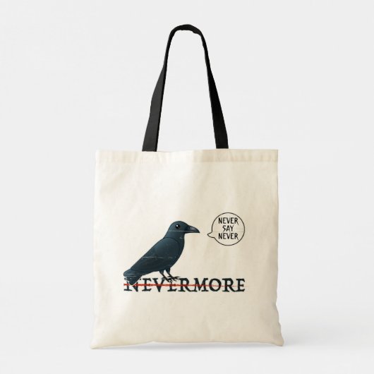 Halloween Raven: Nooit zeggen (niet E.A. Poe's) Tote Bag (Achterkant)