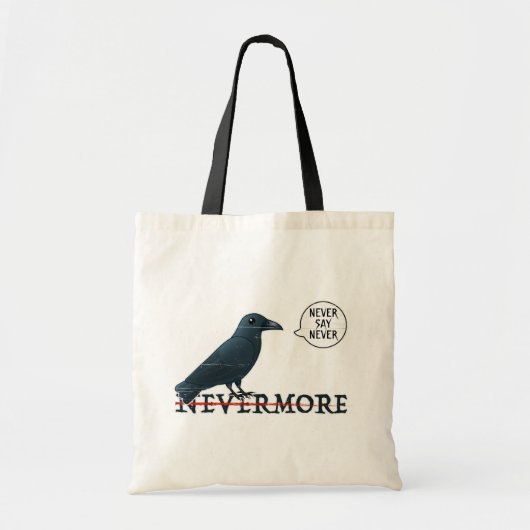 Halloween Raven: Nooit zeggen (niet E.A. Poe's) Tote Bag (Voorkant)