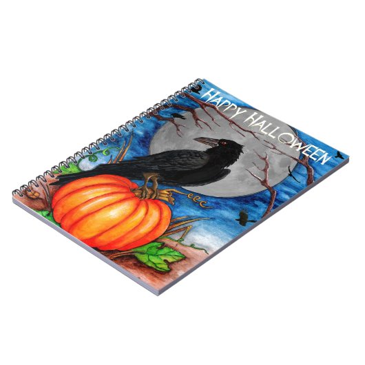 Halloween Raven Notitieboek (Linkerzijde)