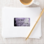 Halloween Raven Paars Sky Eigen adreslabel Etiket (Insitu)