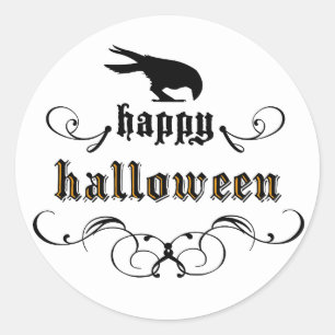 Halloween - Raven Ronde Sticker