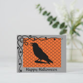 Halloween Raven Silhouette Briefkaart (Staand voorkant)