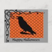 Halloween Raven Silhouette Briefkaart (Voorkant)