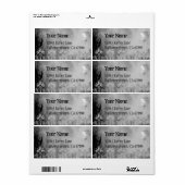 Halloween Raven Sky Black Custom Large Label (Full Sheet)