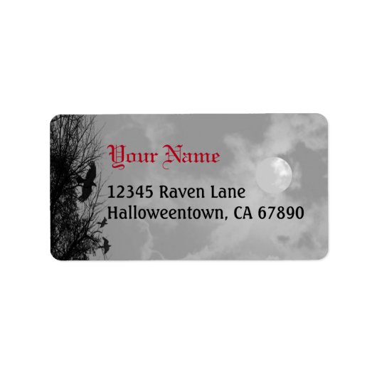 Halloween Raven Sky Red - Eigen label (Voorkant)