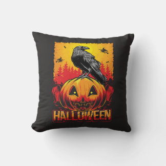 Halloween Raven-thema kussen