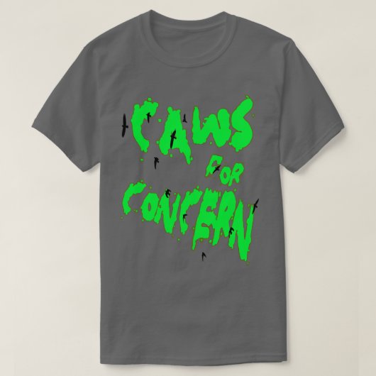 Halloween Ravens Caws Voor Bezorging Leuk Pun Groe T-shirt (Design voorkant)