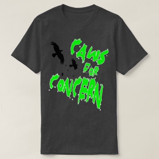 Halloween Ravens Caws Voor Bezorging Leuk Pun Groe T-shirt (Design voorkant)