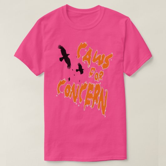 Halloween Ravens Caws Voor Bezorging Leuk Pun Sina T-shirt (Design voorkant)