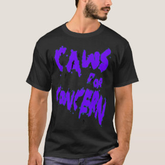Halloween Ravens Caws Voor Bezorgplezier Pun Paars T-shirt