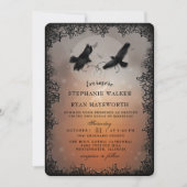 Halloween Ravens en Harten Evermore Wedding Kaart (Voorkant)
