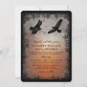Halloween Ravens en Harten Trouwen samen met Kaart (Voorkant)