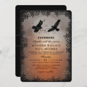 Halloween Ravens en Hearts CUSTOM EDITABLE Kaart (Voorkant / Achterkant)