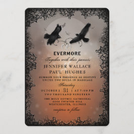 Halloween Ravens en Hearts CUSTOM EDITABLE Kaart