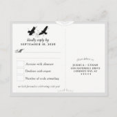 Halloween Ravens Wedding RSVP Briefkaart (Achterkant)