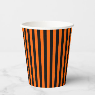 Halloween Rayures Black Orange papieren bekertje Bekers
