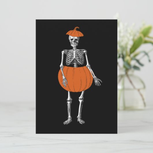 Halloween Ready Skeleton Kaart (Staand voorkant)