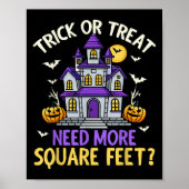 Halloween Real Estate Agent Broker Funny Realtor M Poster (Voorkant)