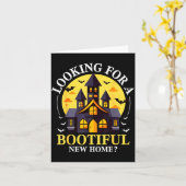 Halloween Real Estate Agent Funny Realtor Bootiful Kaart (Gele Bloem)