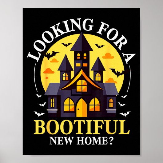Halloween Real Estate Agent Funny Realtor Bootiful Poster (Voorkant)