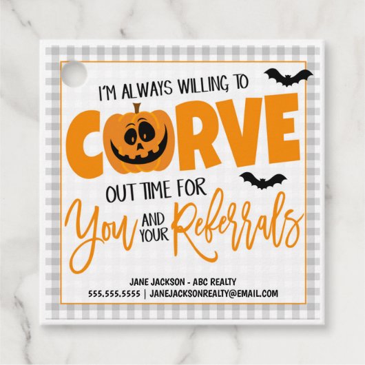 Halloween Realtor Gift Label (Voorkant)