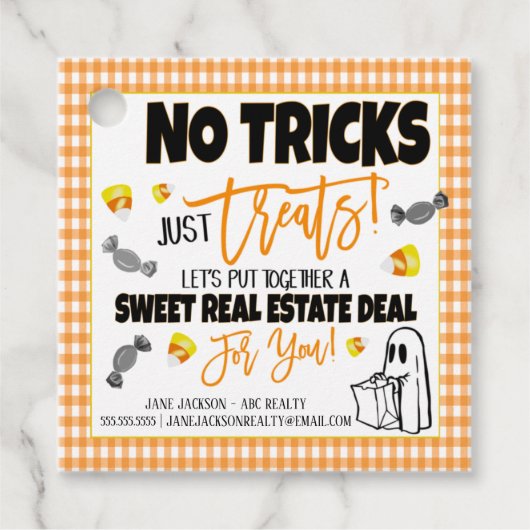 Halloween Realtor Gift Label (Voorkant)