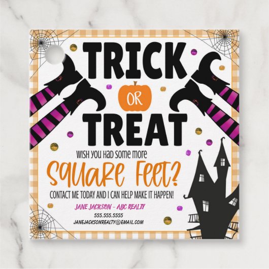 Halloween Realtor Gift Label (Voorkant)