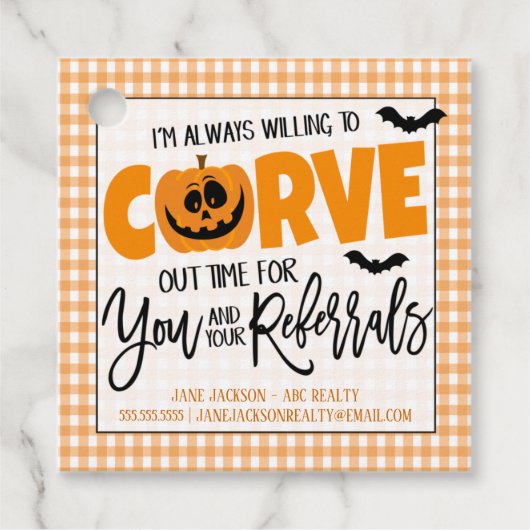 Halloween Realtor Gift Label (Voorkant)
