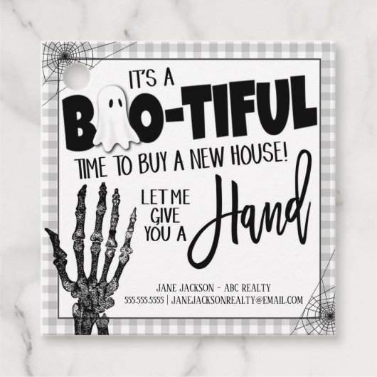 Halloween Realtor Gift Label (Voorkant)