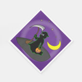 Halloween Reaper, Ax, Moon and Pumpkin Servet (Hoek)