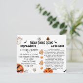 Halloween Recept Kaarten, Halloween Cookies Briefkaart (Staand voorkant)