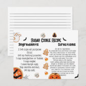 Halloween Recept Kaarten, Halloween Cookies Briefkaart (Voorkant / Achterkant)