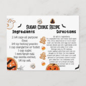 Halloween Recept Kaarten, Halloween Cookies Briefkaart (Voorkant)